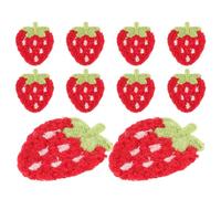 WRITWAA 20pcs Strawberry Embroidered Sew on Patches Felt Fruit Applique Embellishments Cute Cartoonstyle Motif for Backpacks Coats Decoration Occasions