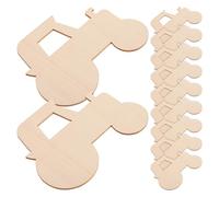 WRITWAA 20pcs Unfinished Tractor Shaped Wooden Slices Decorative Wooden Chips with Smooth Surface Beige Wood for DIY Graffiti Crafts Cultivating Hands-on Ability