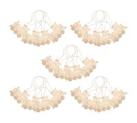 WRITWAA 20pcs Wooden Train Head Shape Embellishments Unfinished Wood Pendants Blank Surface Khaki Color Great Workmanship for Office and Study Room DIY Crafts