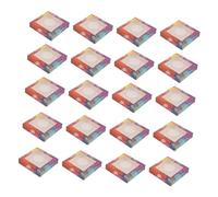 WRITWAA 20Sets Paper Lash Boxes with Open Window Design Square Eyelash Packaging for Easy Organization and Storage Durable Quality for False Eyelash Collection