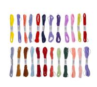 WRITWAA 24pcs Assorted Colour Embroidery Floss Thread Kit for Cross Stitch and Crafting, Polyester Cotton Blend Material with Versatile Use and Fine Craftsmanship, for Crochet and Bracelet