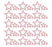 WRITWAA 24pcs Pink Star Shaped Non Slip Tub Stickers Bath Tub Anti Slip Shower Floor Decals with Strong Adhesive for Bathroom Safety Adults Seniors