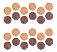 WRITWAA 24pcs Wooden Replacement Checkers Pieces, 1.2 Inch round Stackable Board Game Playing Pieces Made of Wood, Suitable for Teaching Sessions and Tabletop Game Activities