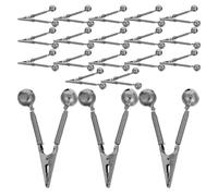 WRITWAA 25pcs Fishing Rod Alarm Bell with Alligator Clip, High Sensitivity Iron Bite Indicator, Loud Alarm and Easy Installation for Rivers and Reservoirs Coarse Fishing