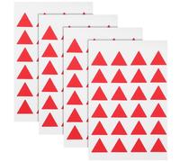 WRITWAA 288pcs Red Triangle Paper Label Decals Versatile Self-Adhesive Classification Stickers Simple Design for Offices and DIY Projects
