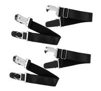 WRITWAA 2pair Duckbill Clip Garter Buckle Adjustable Metal Grips for Stockings Knee Over Sock Strap Leg Garter Clips Use in Closet and Laundry