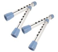 WRITWAA 2pairs Replacement Walker Leg Extender Tube with 6-Level Height Adjustable Aluminium Alloy Frame and Rubber Anti-Slip Tip for Elderly Users and Rehabilitation Patients in Community