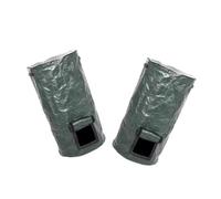 WRITWAA 2pcs 15 Gallon Compost Bags for Yard and Kitchen Waste, Sturdy Garden Leaf Storage Bags with Large D35x60cm Capacity, Multi-functional Outdoor Fallen Leaves and Organic Waste