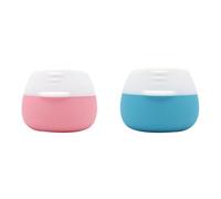 WRITWAA 2pcs 20ml Silicone Refillable Cream Bottles for Travel, Lightweight and Reusable Portable Containers for Balms and Makeup, for Business Trips and Camping