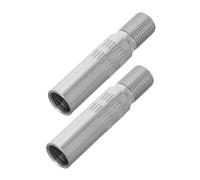 WRITWAA 2pcs 39mm Copper Plated Chrome Tire Valve Stem Extenders Wheel Valve Adapters for Cars Motorcycles Trucks Angle Stem Extensions for Tire Inflation