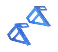 WRITWAA 2pcs 3d Triangle Woodworking Square Protractor Measuring Tool Imperial and Metric Scales, Lightweight Aluminium Alloy for Professional Woodworking Projects