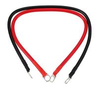WRITWAA 2Pcs 5Awg 16Mm² Battery Charging and Ground Cable Set Red Black Copper Wire for Car and Auto Battery Connectors