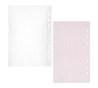 WRITWAA 2pcs A5 Acrylic 6-Ring Planner Binder Covers Lightweight Refillable Loose Leaf Folder Shells for DIY and Meetings Effortless Organisation