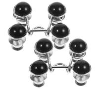 WRITWAA 2pcs Adjustable Black Alloy Snap Fasteners for Jeans Waist Tightener, Reusable Nail-Free Buttons, Not Easy to Break, Elegant Vintage Style Waist Clips for Trousers