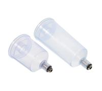 WRITWAA 2Pcs Airbrush Paint Bottles Portion Liquid Containers Replaceable Cup for Siphon Suction Bottom-Feed Airbrush Compatible with Models