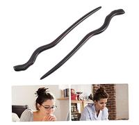WRITWAA 2pcs Ancient Ebony Hair Fork for Women Smooth Rounded Teeth Hairpin for Secure Hold Traditional Chinese Hanfu Accessory Vintage Style Spring Festival Headdress