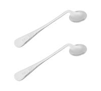 WRITWAA 2pcs Anti-shake Stainless Steel Spoons Ergonomic Elderly Utensils with Support for Hand Tremors Silver Adaptive Tableware for Patients with Arthritis