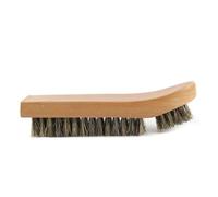 WRITWAA 2pcs Arc-shaped Wood Handle Shoe Cleaning Brush Natural Pig Bristle Sturdy Bristle Shoe Brush for Removing Dirt and Dust Suitable for Household