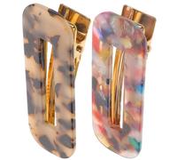 WRITWAA 2pcs Assorted Color Hair Clips and Women Made of Acetate Sheet, for Sectioning and Putting on Makeup, for Family Photo Shoot Or Birthday