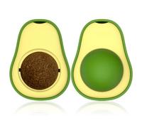 WRITWAA 2pcs Avocado Shape Catnip Ball Cat Rotatable for Cats Wall Furniture