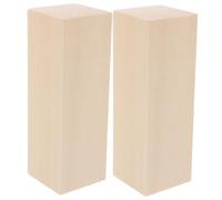 WRITWAA 2pcs Basswood Craft Cubes Unfinished Wooden Blocks for DIY Carving Whittling Sanding Projects Natural Pine Wood Rectangles for Creative Woodworking and Handcrafted Crafts