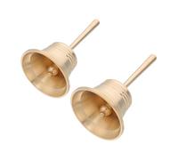 WRITWAA 2pcs Brass Hand Call Bell, Super Loud Handheld Bells Made of Copper, for Parties and Gatherings, Versatile Occasion Use with Solid Construction, 8.8cm Noisemaker for Indoor Dinner