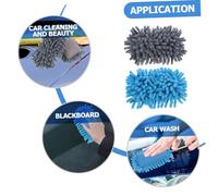 WRITWAA 2pcs Chenille Microfiber Whiteboard Eraser Double-Sided Dry Erase Sponge Cleaner for Blackboard and Chalkboard Lint Absorbent Board Duster for Classroom Office Home Use
