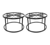 WRITWAA 2pcs Chicken Feeder Holder Iron Chicken Feeder Rack for Coop Black Sturdy Support Frame Easy Cleaning Simple Installation and Small Animals Coop Decor