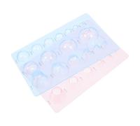 WRITWAA 2pcs Clay DIY Tools Plastic Molds Ball Shaped Half Sphere Workmanship for Making 3D Clay Crafts and Flower Petals Professional Use