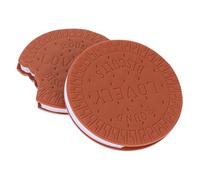 WRITWAA 2pcs Cookies Shaped Sticky Memo Pads with Removable Design, Portable Adhesive Paper Notes That Won't Leave A Mark, for Office and School Use