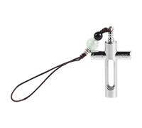 WRITWAA 2pcs Cremation Jewelry for Ashes, Cross Hourglass Pendant Vial, Mini Glass Ashes Holder Keepsake for Human or Pet Memorial, Keychain Bag, Phone Charms