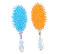 WRITWAA 2Pcs Detangling Hair Comb for Women Ergonomic Paddle Brush with Massage Function Unicorn Rainbow Design for All Hair Types Gentle Scalp