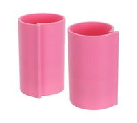 WRITWAA 2pcs Diamond Art Canvas Roll Holder Pink, Plastic Anti Roll Canvas Ring with Painting Clamps, Space-Saving Universal Fit Tool for DIY Painting Projects and Diamond Art Creation