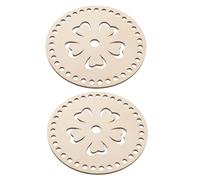 WRITWAA 2pcs DIY Wooden Bag Base for Crochet and Knitting Basket Bottom Shaper for Craft Bags Unfinished Wood for Painting and Embellishing Fits Thick Yarn and Weaving Rope