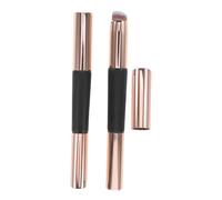 WRITWAA 2PCS Dual-ended Silicone Makeup Brush with Retractable Concealer Applicator and Lip Gloss Brush Portable with Cover for Precise Lipstick Application Nail Art Travel and Everyday
