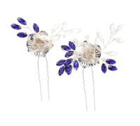 WRITWAA 2pcs Elegant Rhinestone Hair Chopsticks for Women Vintage Metal Wedding Hairpins with Leaf Design Secure Bridal Hair Accessories for Dancing and Outdoor Ceremonies