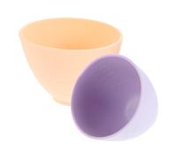 WRITWAA 2pcs Floral Silicone Facial Mask Mixing Bowl Hair Dye Bowl Skincare Tool Home Spa Equipment