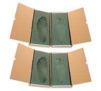 WRITWAA 2pcs Foot Impression Sponge Box - Foot Molding Includes Mailing Box for Insoles - Accurate 3D Tool for DIY Shoemaking & Clinical Assessment