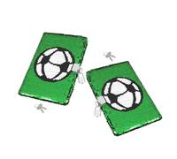 WRITWAA 2pcs Football Pattern Notebook with Lock and Keys Reversible Sequin Soccer Diary Notepad for Boys Lined Pages for School Travel Birthday Party Supplies Green