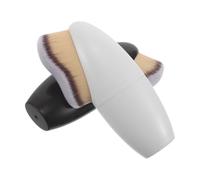 WRITWAA 2pcs Foundation Makeup Brush with Soft Bristles for Full Coverage and Quick Drying, Portable Plastic Handle a Shape That Easily Reaches Every Facial Contour, for Quick