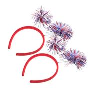 WRITWAA 2pcs Fourth of July Headband Decorative Hairband for Independence Day Festival Party Prop Celebration Headdress Hair Decor for Parade Gathering