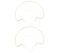 WRITWAA 2pcs Goddess Crown Headband Frame - Tiara Hair Hoops DIY Plain Base for Cosplay Party, Wedding Bridal, Prom Queen Hair Accessories Making