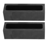 WRITWAA 2pcs Graphite Casting Ingot Mold - Foundry Melting Smelting - 650g Metal Casting Refining Mold for Gold Silver Brass Copper Aluminum 100x30x30/90x18x22mm