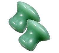 WRITWAA 2pcs Green Mushroom Shaped Facial Massagers Massaging Tool for Skin Care Gua Sha Relaxation for Essential Oils Home Spa Use