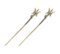 WRITWAA 2pcs Halberd Shape Hair Pins for Women and Men Copper Material Comfortable Hair Chopsticks Securing Ponytails Vintage Ancient Chinese Style for Costume and Themed Parties