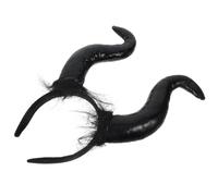 WRITWAA 2pcs Halloween Devil Horn Headband Lightweight Cosplay Hair Hoop for Women and Black Evil Bull Horn Hair Decor for Party Stage Performance and