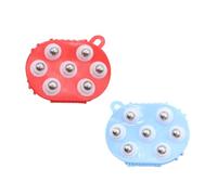 WRITWAA 2pcs Hand-held Steel Ball Massagers Seven Steel Balls Handheld Easy to Carry Rolling Massage Tools for Travel Relaxation and Stress Relief Random Color