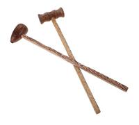 WRITWAA 2pcs Handheld Back Massage Rod with Duck Egg and Bamboo Pattern Patting Hammer for Muscle Relief Circulation Boost Stress Release Ergonomic Relief Tool
