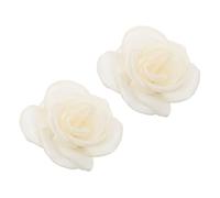 WRITWAA 2pcs Handmade Rose Shoe Flowers Flower Brooch Pins for Women Shoe Clips for High Heels Buckle Clips for Beach Occasions Appliques for Embellishment