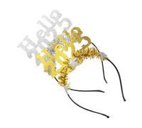 WRITWAA 2pcs Happy Year Headband Digital Draw Party Hair Accessories Women Birthday Headband for Celebration